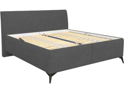 LUSIA 2 line  š.180 postel s úp a s rošty boční výklop-BEZ MATRACÍ -pouze korpus s rošty a up,látka TMAVĚ ŠEDÁ CD 15 (CLOUD 84) ,BEZ MATRACÍ- nohaSLC černá kolekce "FN" (JENISEJ 180-SKH2PNEU=3BALÍKY)(K250)NOVÁ LÁTKA