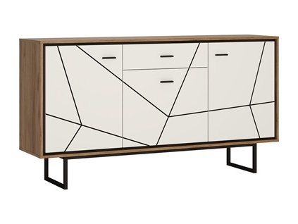 BERNADET K04 - TV STOLEK 3D1S - lamino dub catania/černá perla/bílý lesk (BroloBROK04=2BALÍKY) (W) (K150) NOVINKA