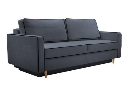 FELICITA -  pohovka (FASTA)nová látka  ŠEDÁ PAROS 06 / paspulka černá, nohy buk (IZ) (K250) NOVÁ LÁTKA