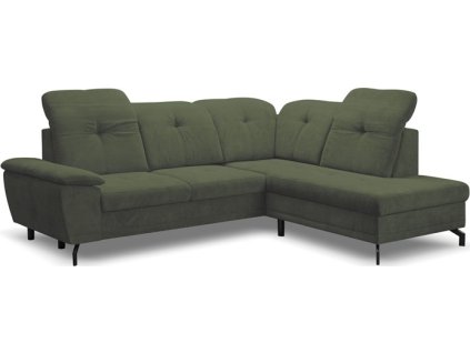 REBECA -Pravá sedací souprava,látka OLIVOVÁ -ARAGON 39 , kolekce - "ST" (REMI=2balíky ) (K250) NOVINKA