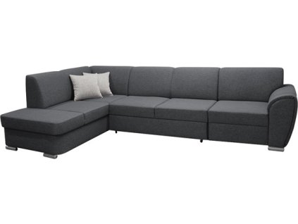 DOMENO (DOLORES) - LEVÁ sedací souprava, látka ŠEDÁ WIND 89/polštářky WIND 84- SVĚTLE ŠEDÁ (FI) - kolekce "F" (K250) NOVÁ LÁTKA