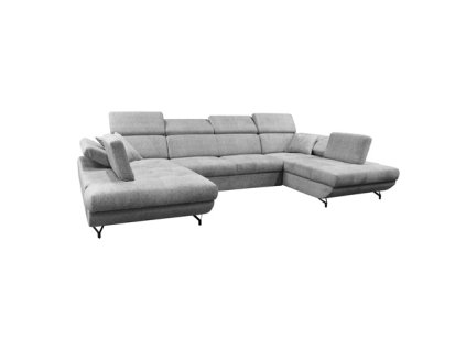 DABLIN U - UNI sedací souprava, látka ŠEDÁ - BUBBLE 6 (DREAM U =3 BALÍKY) (FI) - kolekce "F" (K250)NOVINKA