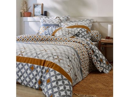 Bavlněné povlečení Marlow zn. Colombine® s geometrickým vzorem (Velikost 70x90 cm a 140x200 cm)
