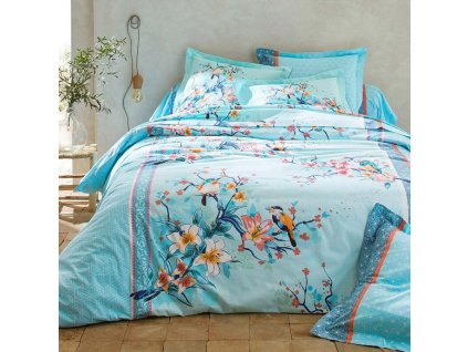 Povlečení Birdy zn. Colombine® s potiskem ptáčků, z bavlny (Velikost napínací prostěradlo 90x190 cm)