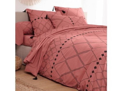 Povlečení Massai s potiskem a střapci, bavlna (Velikost povlak na polštář 50x70 cm)