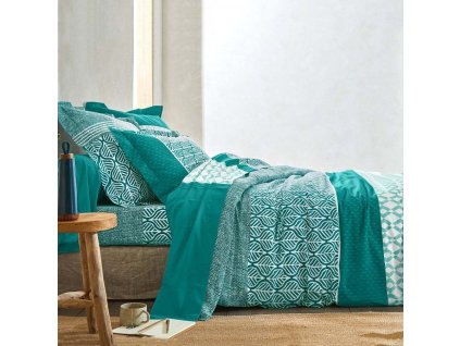 Povlečení Tommy s geometrickým vzorem, bavlna (Velikost napínací prostěradlo 90x190 cm)