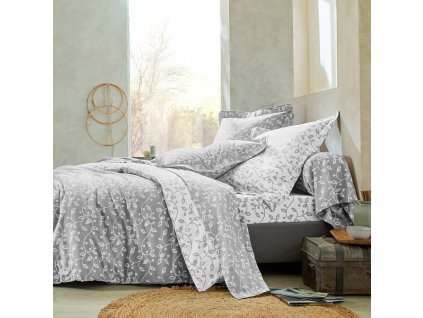 Povlečení Lístky, bavlna (Velikost napínací prostěradlo 90x190 cm)