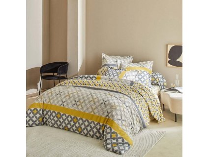 Bavlněné povlečení Marlow s geometrickým vzorem (Velikost napínací prostěradlo 90x190 cm)