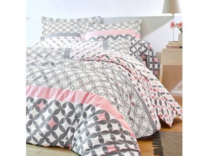 Bavlněné povlečení Marlow s geometrickým vzorem (Velikost napínací prostěradlo 90x190 cm)