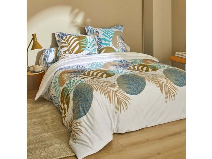 Povlečení Fosilie zn. Columbie s potiskem rostlin, bavlna (Velikost napínací prostěradlo 90x190 cm)