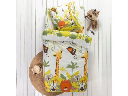 Dětské bavlněné povlečení zn. Colombine, potisk džungle (Velikost povlak na polštář 65x65cm)