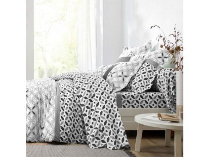 Bavlněné povlečení Marlow s geometrickým vzorem (Velikost povlak na přikrývku 140x200 cm)