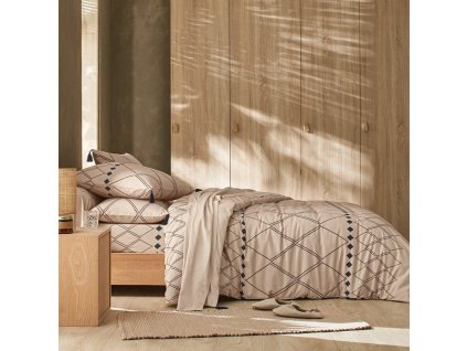 Povlečení Massai s potiskem a střapci, bavlna (Velikost povlak na přikrývku 240x220 cm)