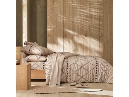 Povlečení Massai s potiskem a střapci, bavlna (Velikost povlak na přikrývku 240x220 cm)