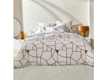 Povlečení Geoffroy s grafickým designem, bavlna (Velikost povlak na přikrývku 240x220 cm)