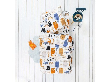 Dětské povlečení Minou, bavlna (Velikost napínací prostěradlo 90x190 cm)