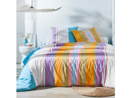 Povlečení Detroit s potiskem pruhů, bavlna (Velikost povlak na polštář 65x65 cm)