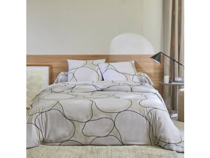 Povlečení s potiskem Oblázky, bavlna (Velikost povlak na přikrývku 240x220 cm)