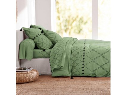 Povlečení Massai s potiskem a střapci, bavlna (Velikost povlak na přikrývku 240x220 cm)