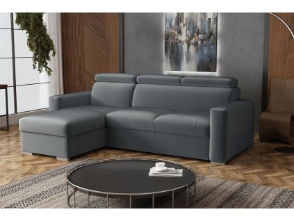 Sedací souprava Petrit levá Paros tmavě šedá