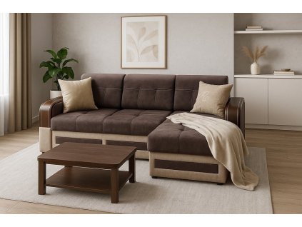 Sedací souprava Karin UNI hnědobéžová