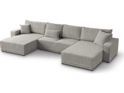 PIREUS U -sedací souprava - látka CAPUCCINO -POSSO 02 - kolekce "MRS"(PRIMO U= 3 BALÍKY)(K250)NOVINKA