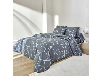 Povlečení Geoffroy s grafickým designem, bavlna (Velikost povlak na přikrývku 240x220 cm)