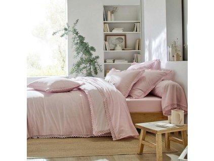 Jednobarevné povlečení z krajky a bavlny Colombine® (Velikost povlak na polštář 50x70 cm)