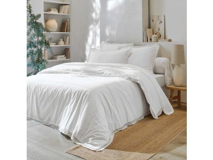 Jednobarevné povlečení z krajky a bavlny Colombine® (Velikost povlak na polštář 50x70 cm)