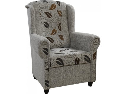 Relaxační křeslo ušák Jakub šedohnědé (Látka Talia 104  šedá)