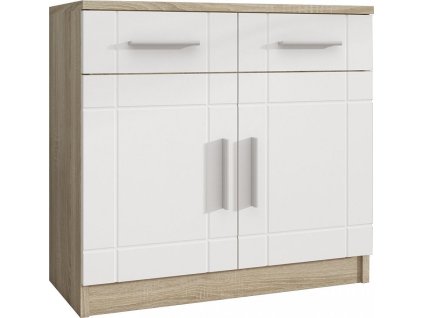 Komoda Parker 2D2S dub sonoma/bílá