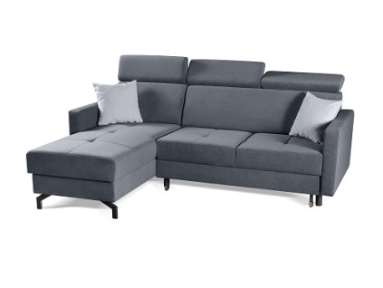 ORFA CASCADIA - rohová sedací souprava UNI strana, látka ŠEDÁ Paros 6/ polštáře sv. šedá Paros 5 -(CANDY=2balíky) kolekce "MP" (K250-E) AKCE ORFA ESHOP