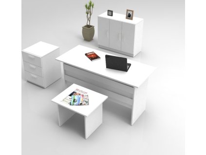 ALATRI kancelářský set se skříňkou, bílá