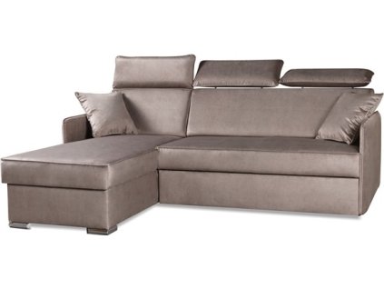 ORFA ELIRIA - UNI - rohová sedací souprava , látka HNĚDÁ Paros 3 / polštáře  Paros 1- smetanová-(FIT) kolekce "MP" (Z) ***výprodej