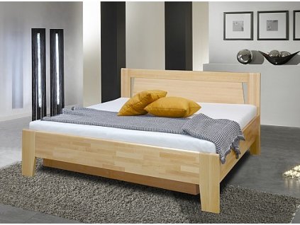 Postel AURELIA 2 160cm, s roštem a s úložným prostorem (Varianta buk lak)