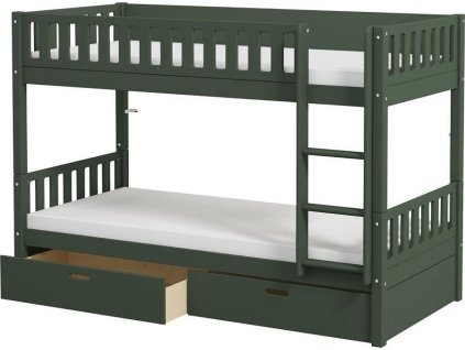 Patrová postel s úložným prostorem Viggo zelená