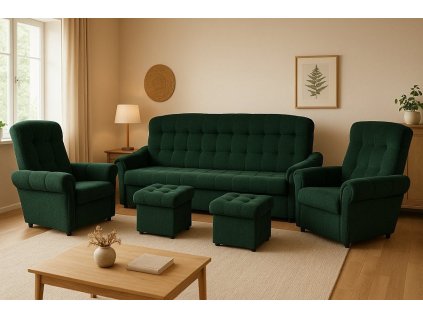 Sedací souprava Simona 3+1+1+2T Malmo 37 zelená