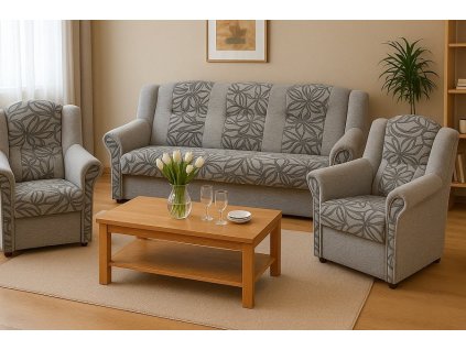 Sedací souprava Agáta Bergamo světle šedá