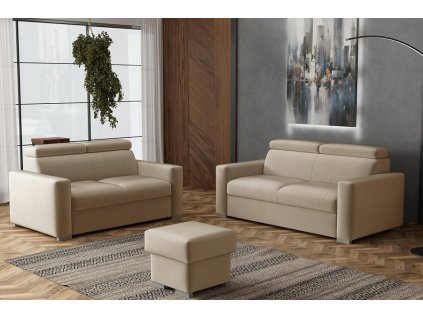 Sedací souprava Petrit 3+2+taburet Paros béžová