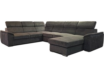 KARETA U PANORAMIC - UNI - sedací souprava látka ARAGON 97 - GRAFITOVÁ (uniBOTM+2F+Rr+2B/B2+Rr+2F+OTMB) - kolekce "E" (D) (K250) NOVINKA