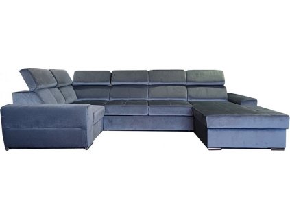 CARI NEW U PANORAMIC Levá - sedací souprava látka AMON 11 - šedá (B1+Rr+2F+OTMB) - kolekce "E" (D) (K250) NOVINKA