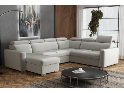 Sedací souprava Petrit U levá Paros světle šedá