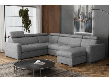 Sedací souprava Petrit U pravá Aragon šedá