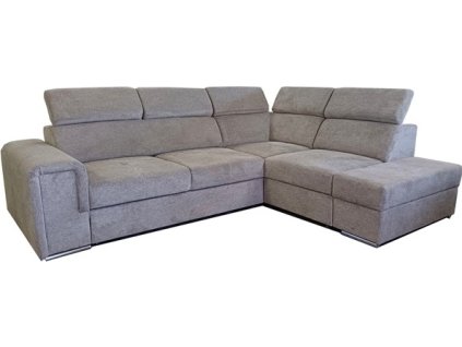 MADERA II Pravá - sedací souprava látka ARAGON 20 - hnědá (B2F+Rr+1P+W35) - kolekce "E" (D) (K250) NOVINKA