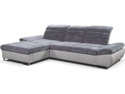 ROMANTIKA KLASIK (ROMA) OSBL-3FBP - Levá - sedací souprava, látka SVĚTLE ŠEDÁ/TMAVĚ ŠEDÁ - MISTERIO 80 / MISTERIO 90 kolekce (ST) - "STA" (K250-S) NOVÁ LÁTKA