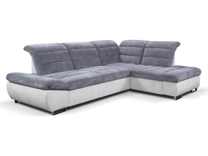 ROMANTIKA MAXI roh s opěrkou (ROMA) 3FBL-OSP- pravá sedací souprava,látka SVĚTLE ŠEDÁ/TMAVĚ ŠEDÁ korpus MISTERIO 80 /sedák, opěrák MISTERIO 99 - kolekce (ST) - "STA" (K250)NOVÁ LÁTKA