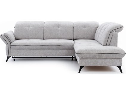 MIRELA NEW 3FBL+OSP - (MASSIMO) sedací souprava , látka SVĚTLE ŠEDÁ MISTERIO 82 /paspule grafitová Riviéra 96-nohy A-černá- kolekce (ST) - "STA" (K250-Z) NOVÁ LÁTKA