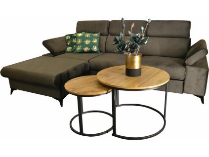 Sedací souprava Apolena levá šedohnědá