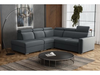 Sedací souprava Petrit VIII levá Paros tmavě šedá