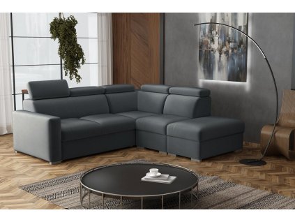 Sedací souprava Petrit IX pravá Paros tmavě šedá